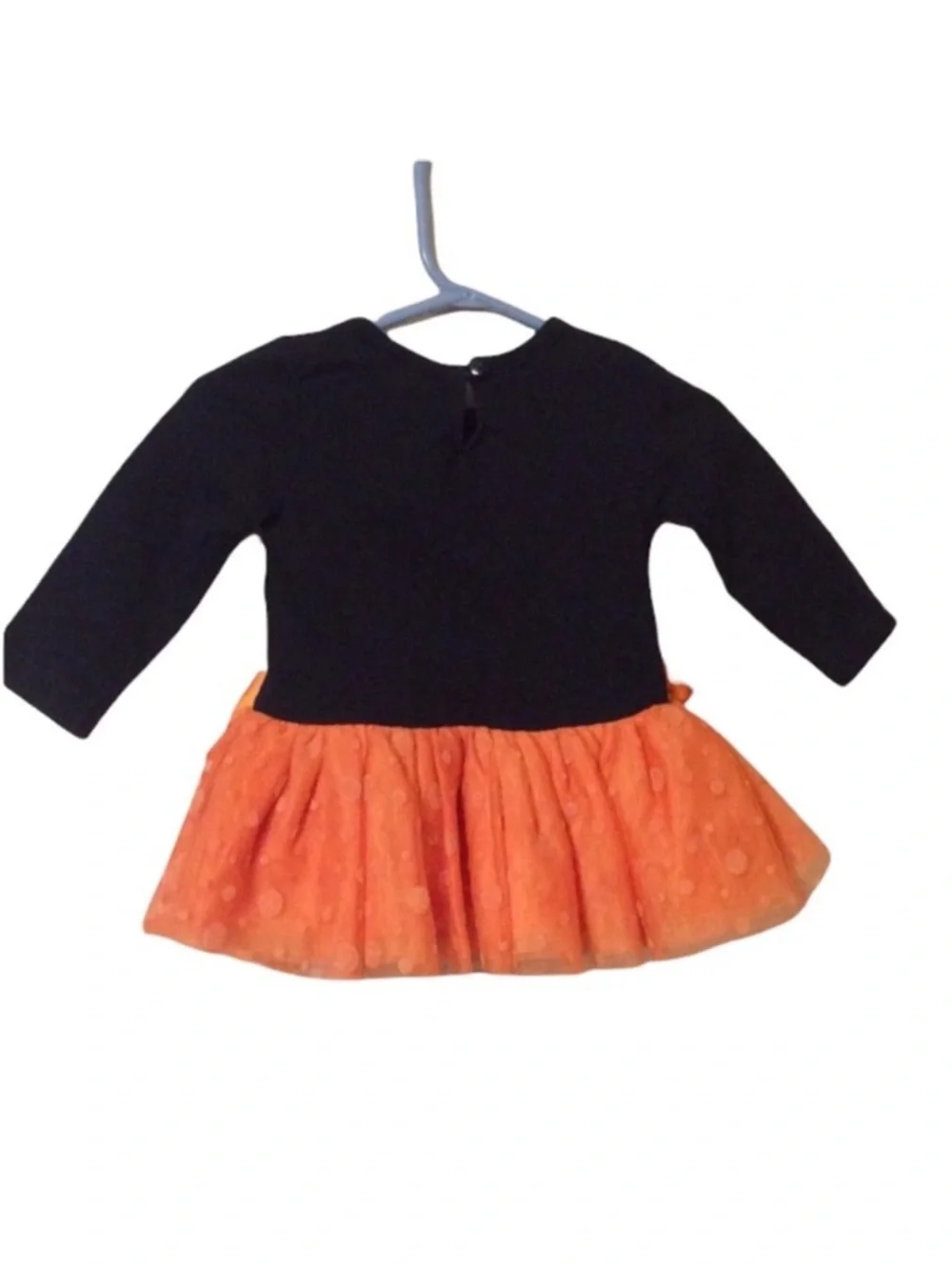 RARE EDITIONS Cute Black And Orange Appliqué Cat HALLOWEEN Tutu Costume Dress
